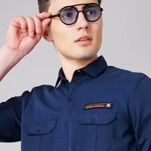 Over Size Shirt Men Light Blue Shirt